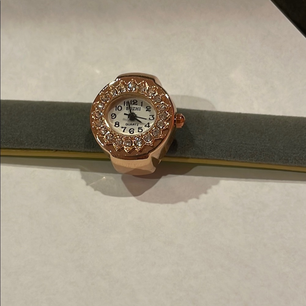 76. Rose Gold Women's Watch Ring